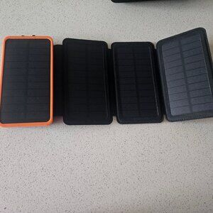 NEW - ADDTOP Solar Charger 25000mAh Outdoor Portable Power Bank 4 Solar Panels